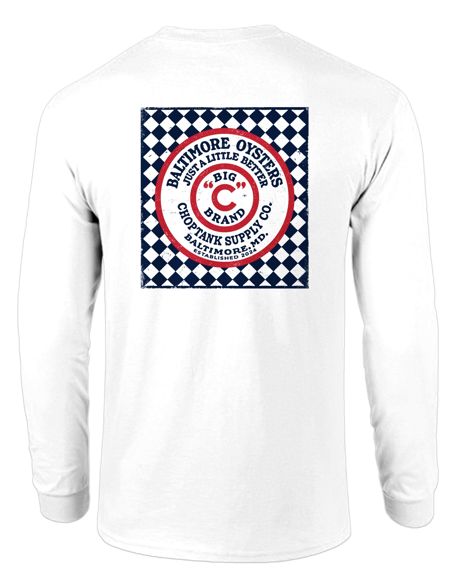 Big "C" Brand Oysters (White) / Long Sleeve Shirt