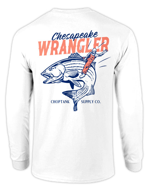 Chesapeake Wrangler Rockfish (White) / Long Sleeve Shirt