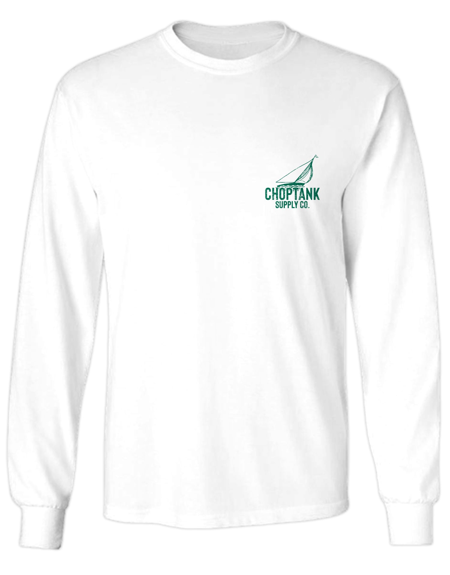 Tred Avon River Brand Oysters (White) / Long Sleeve Shirt