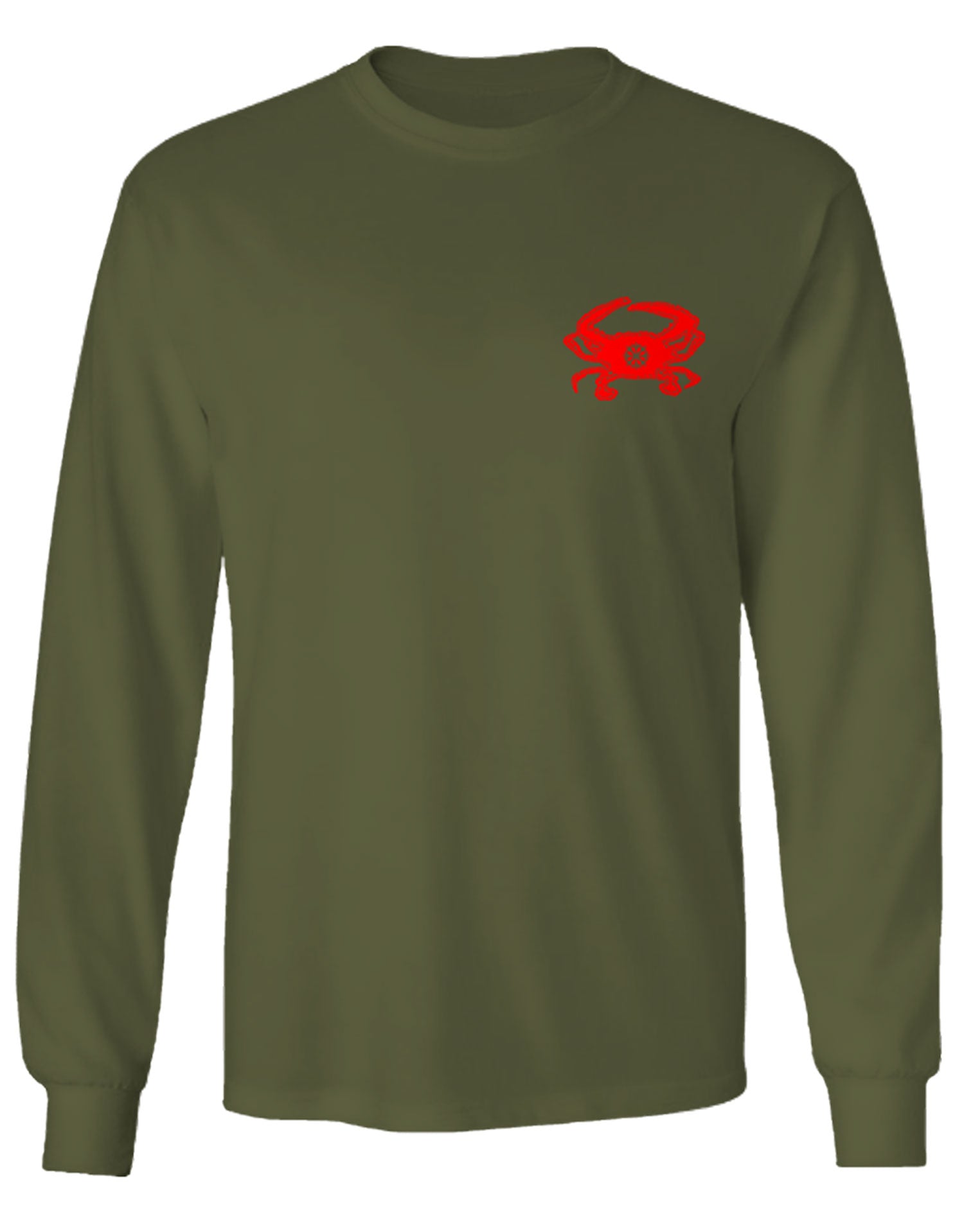 Crab Bushel Tree (Military Green) / Long Sleeve Shirt