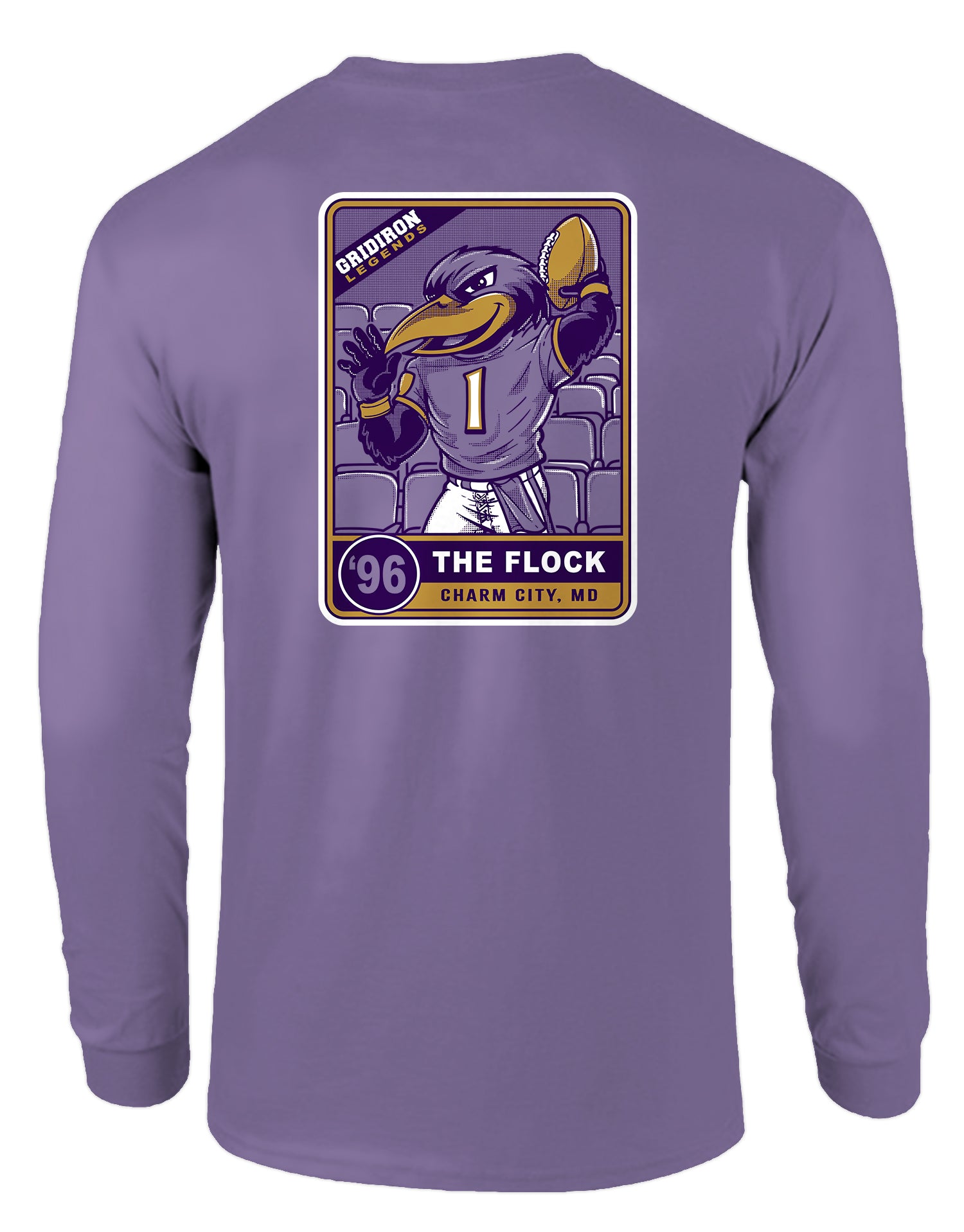 Wear Maryland Gridiron Legend Trading Card (Grape) / Long Sleeve Shirt Grape