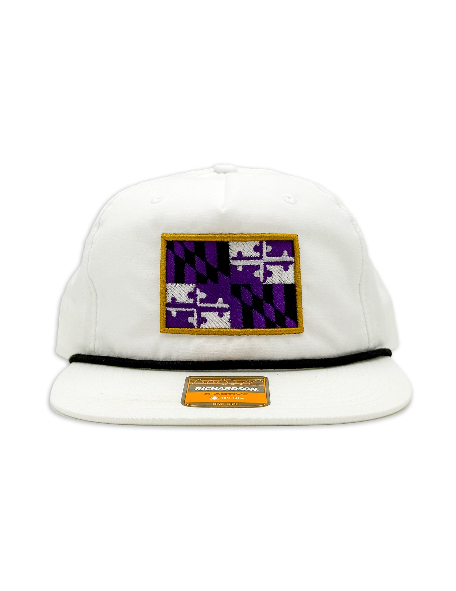 Flock State Flag Hat (White/Black) / 5-Panel Snapback