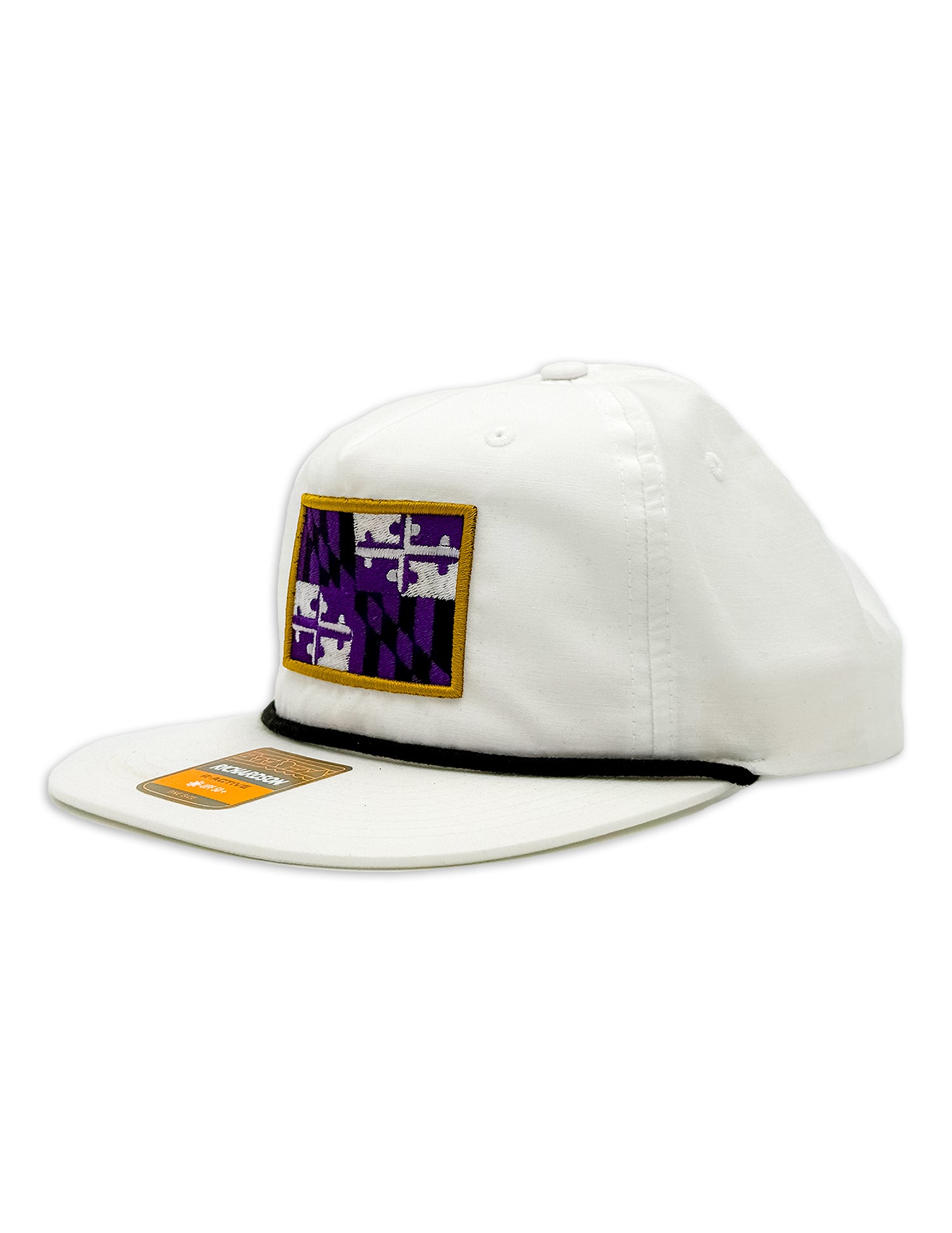 Flock State Flag Hat (White/Black) / 5-Panel Snapback