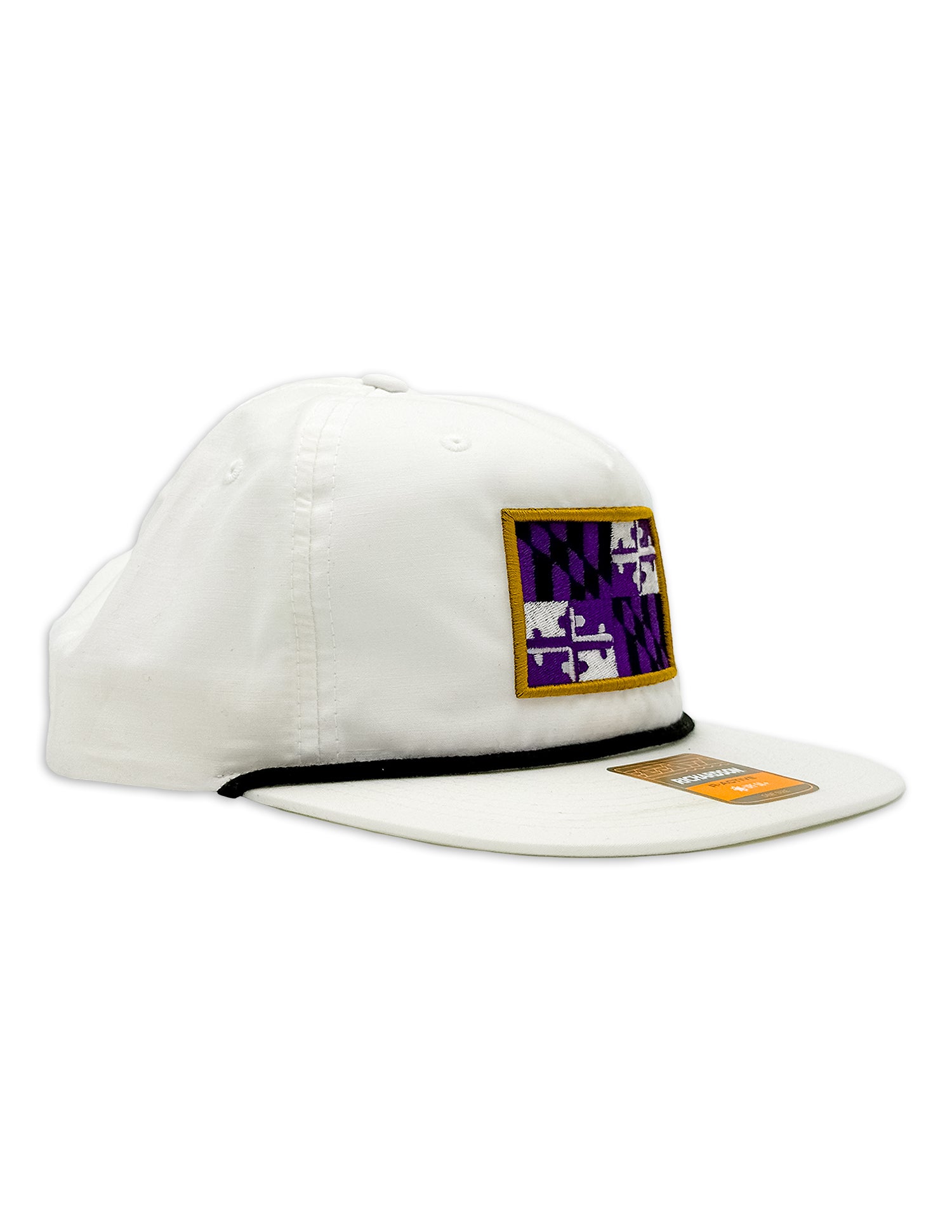 Flock State Flag Hat (White/Black) / 5-Panel Snapback