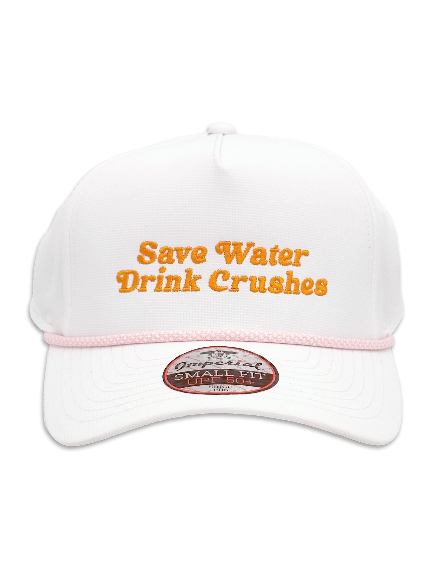 Save Water Drink Crushes (White/Peach) / Women's Snapback Hat