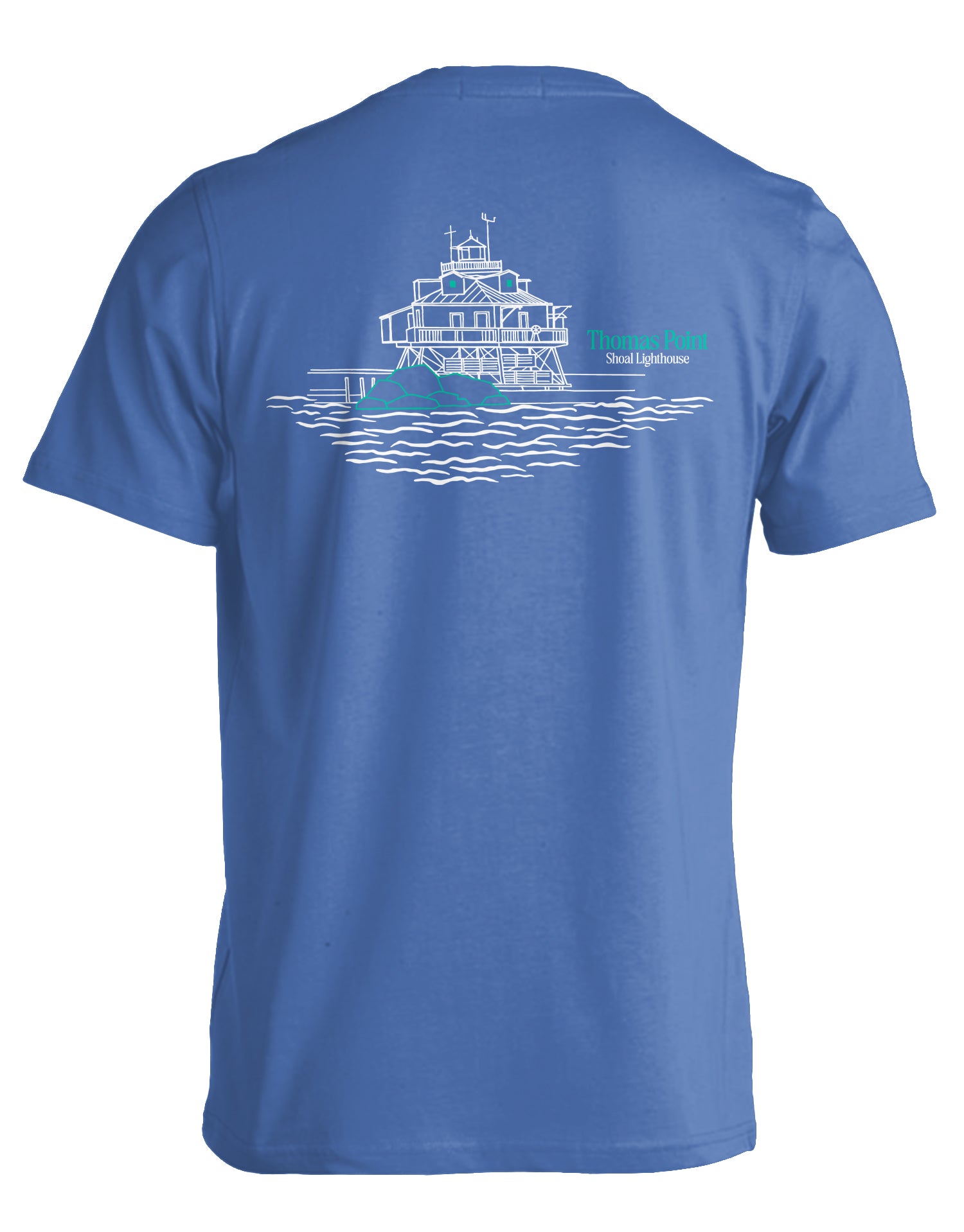 Thomas Point Shoal Lighthouse (Flo Blue) / T-Shirt