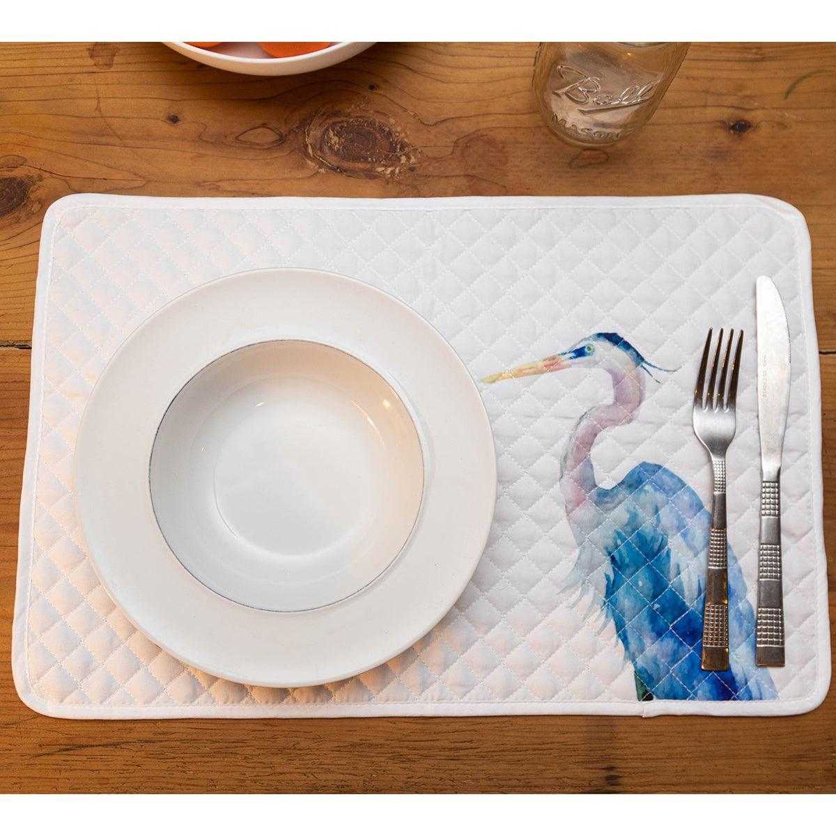 Route One Apparel Watercolor Blue Heron / Placemat