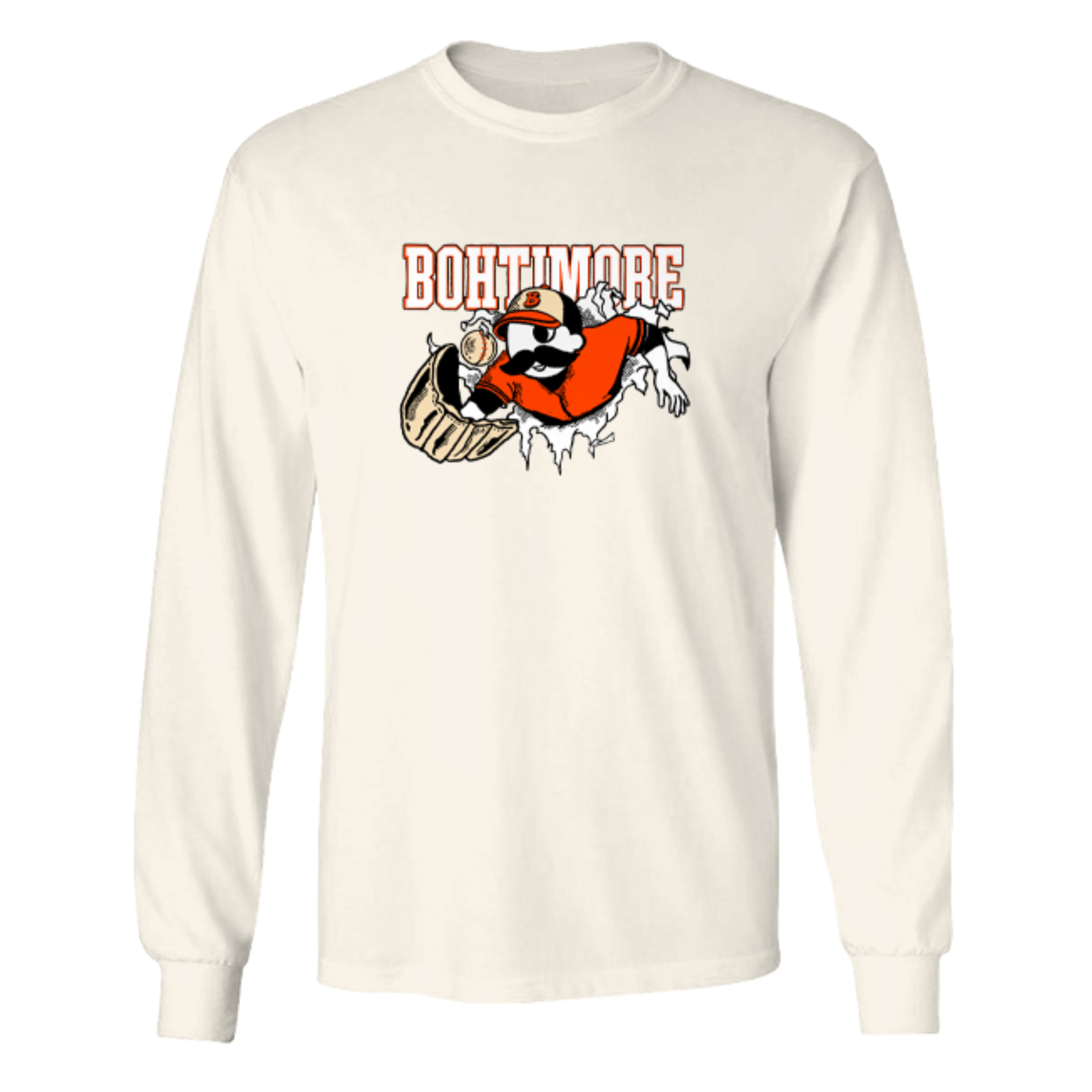 Natty Boh Baseball Breakthrough (Ivory) / Long Sleeve T-Shirt