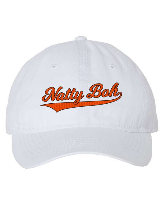 Natty Boh Baseball Script (White) / Baseball Hat