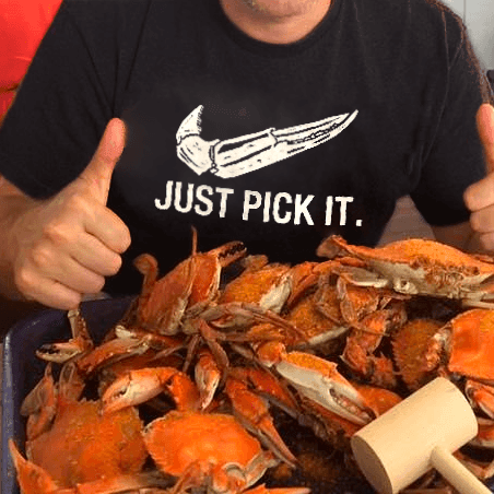 Route One Apparel Just Pick It Crab Claw (Black) / Shirt