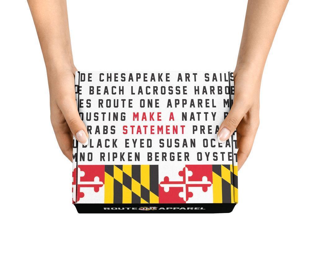 Maryland Flag & Text / Gift Box