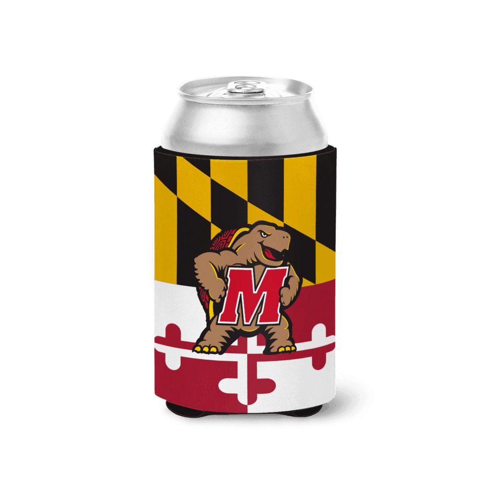 Maryland Flag with Testudo / Can Cooler