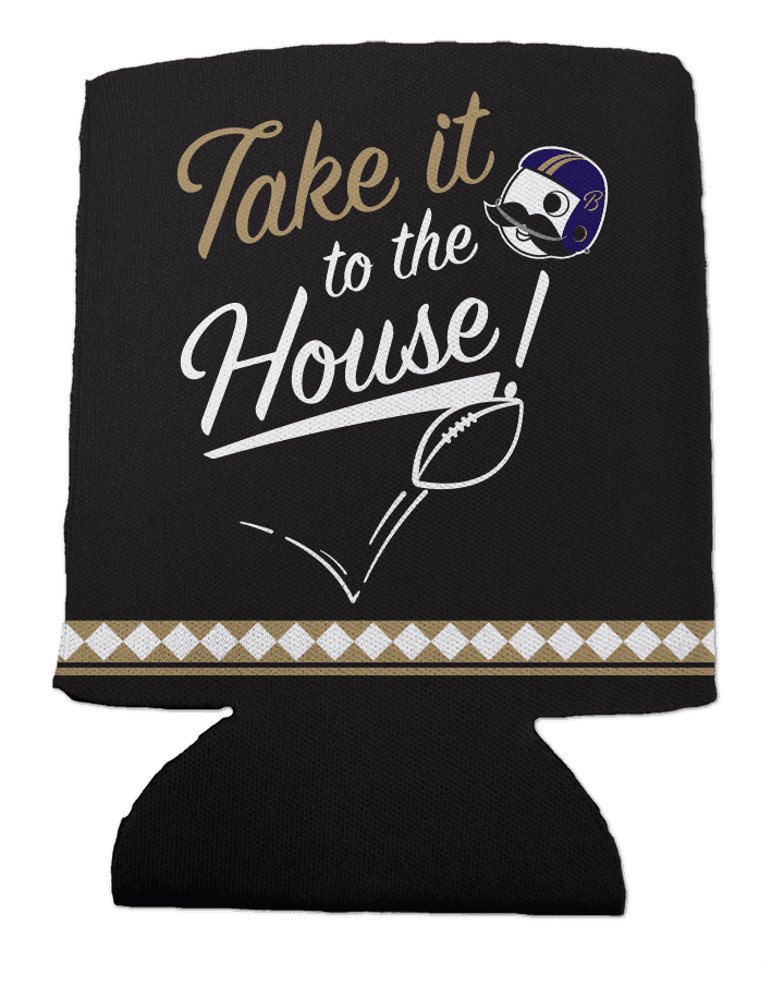 National Bohemian Football (Black) / Can Cooler