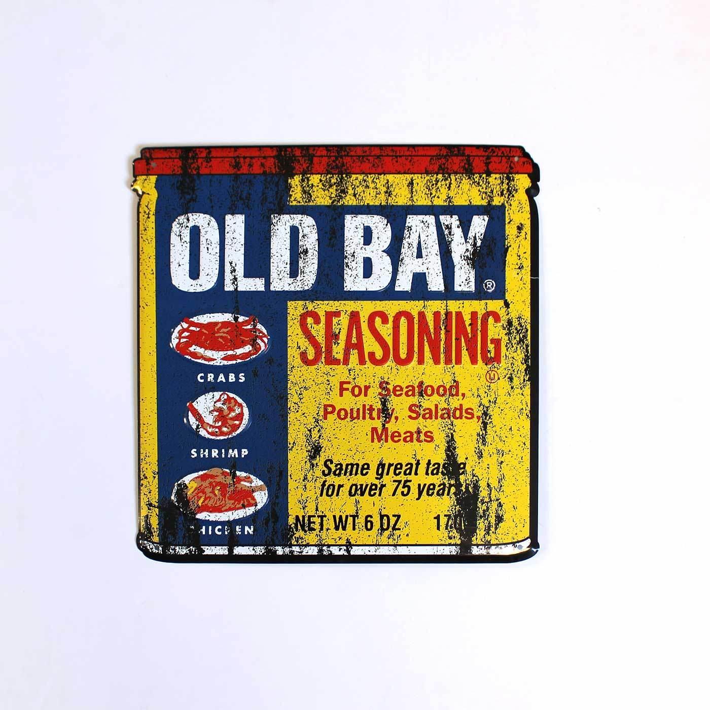 Distressed OLD BAY Can / Aluminum Sign