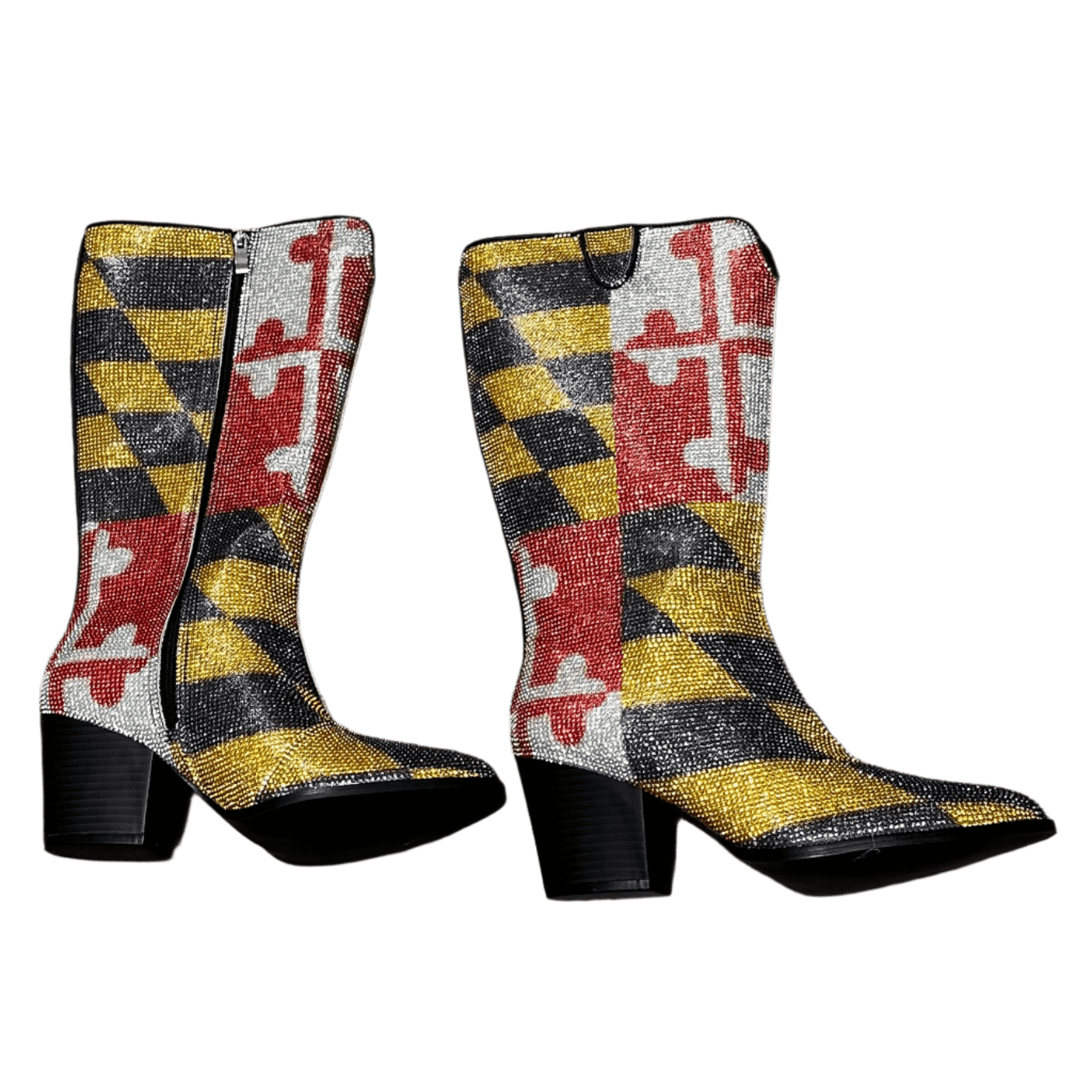 Maryland Flag Rhinestone / Cowgirl Boots
