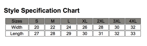 Utz - The Crunch (Black) / Hoodie size chart