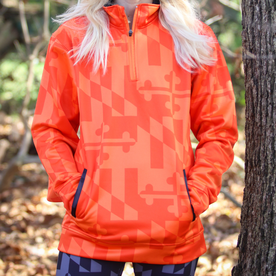 Maryland Flag (Orange Monochrome) / Pullover - Route One Apparel
