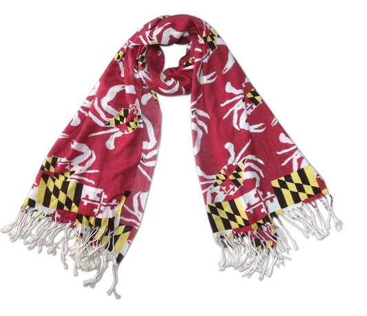 Maryland Crab Pattern (Red) / Scarf - Route One Apparel
