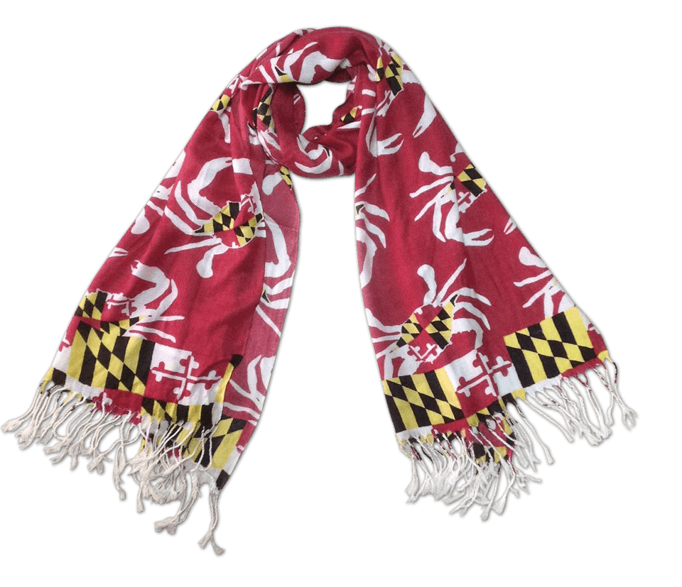 Maryland Crab Pattern (Red) / Scarf - Route One Apparel