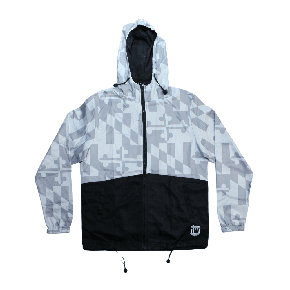 Maryland Flag Whitescale / Windbreaker Jacket - Route One Apparel