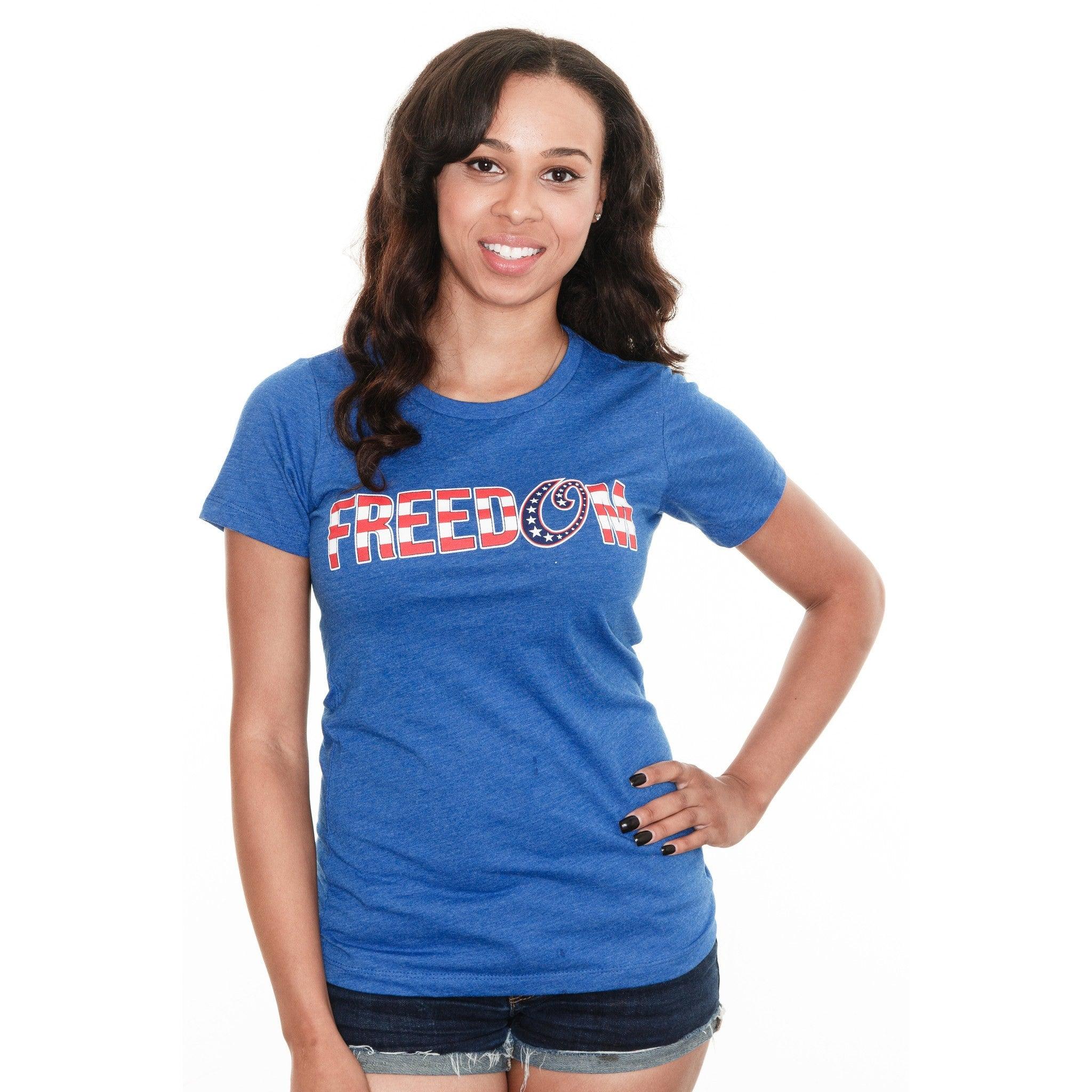 Freedom (Royal Blue) / Ladies Shirt - Route One Apparel