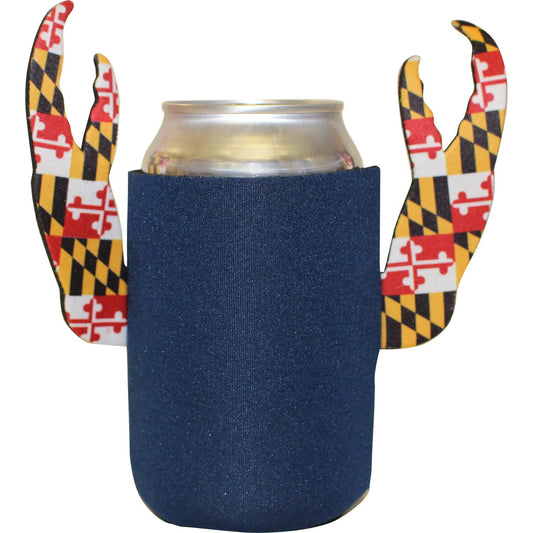 Basic (Blue w/ Maryland Claws) / Crab Claw Can Cooler - Route One Apparel