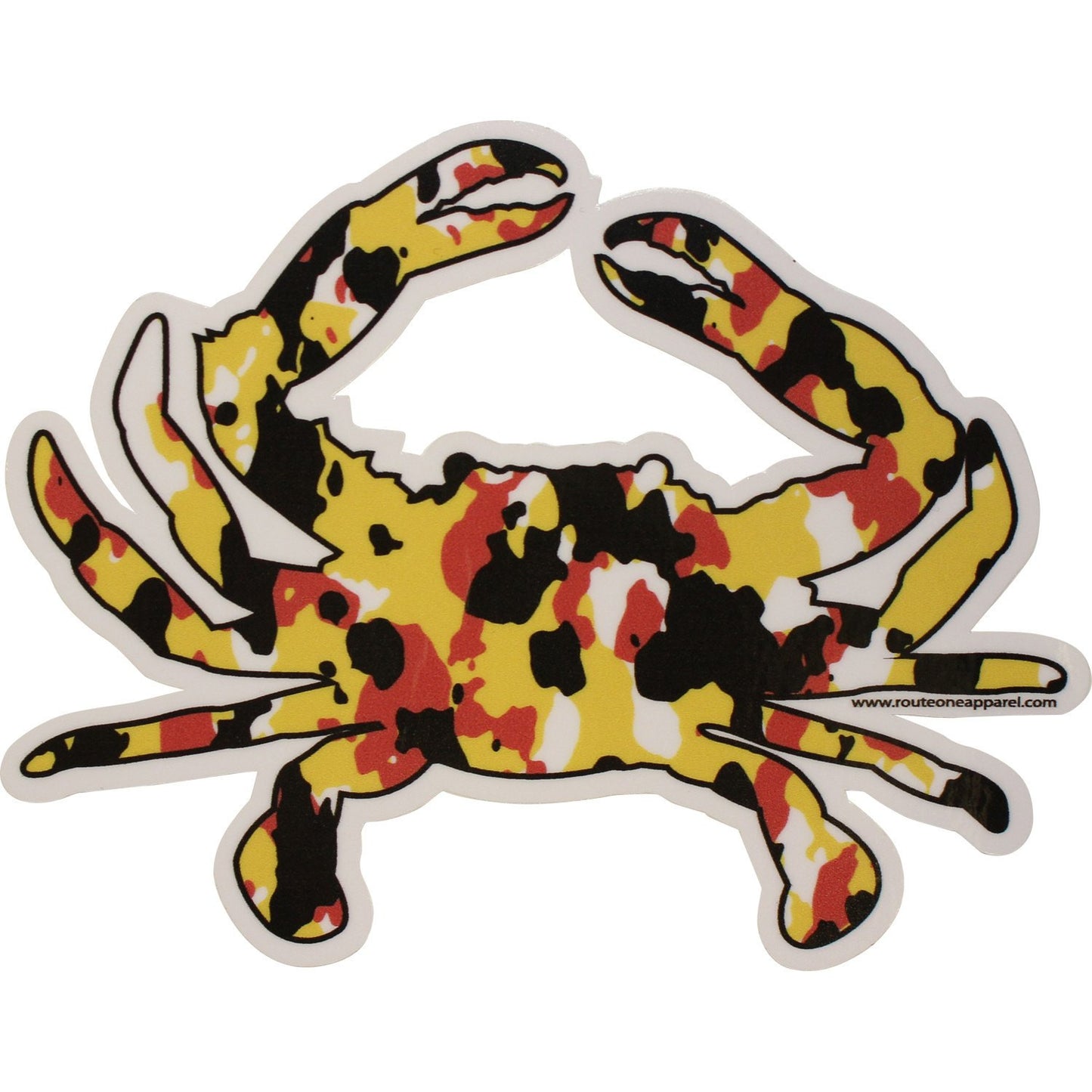 Maryland Colors Crab Larger Spot Camo / Sticker - Route One Apparel