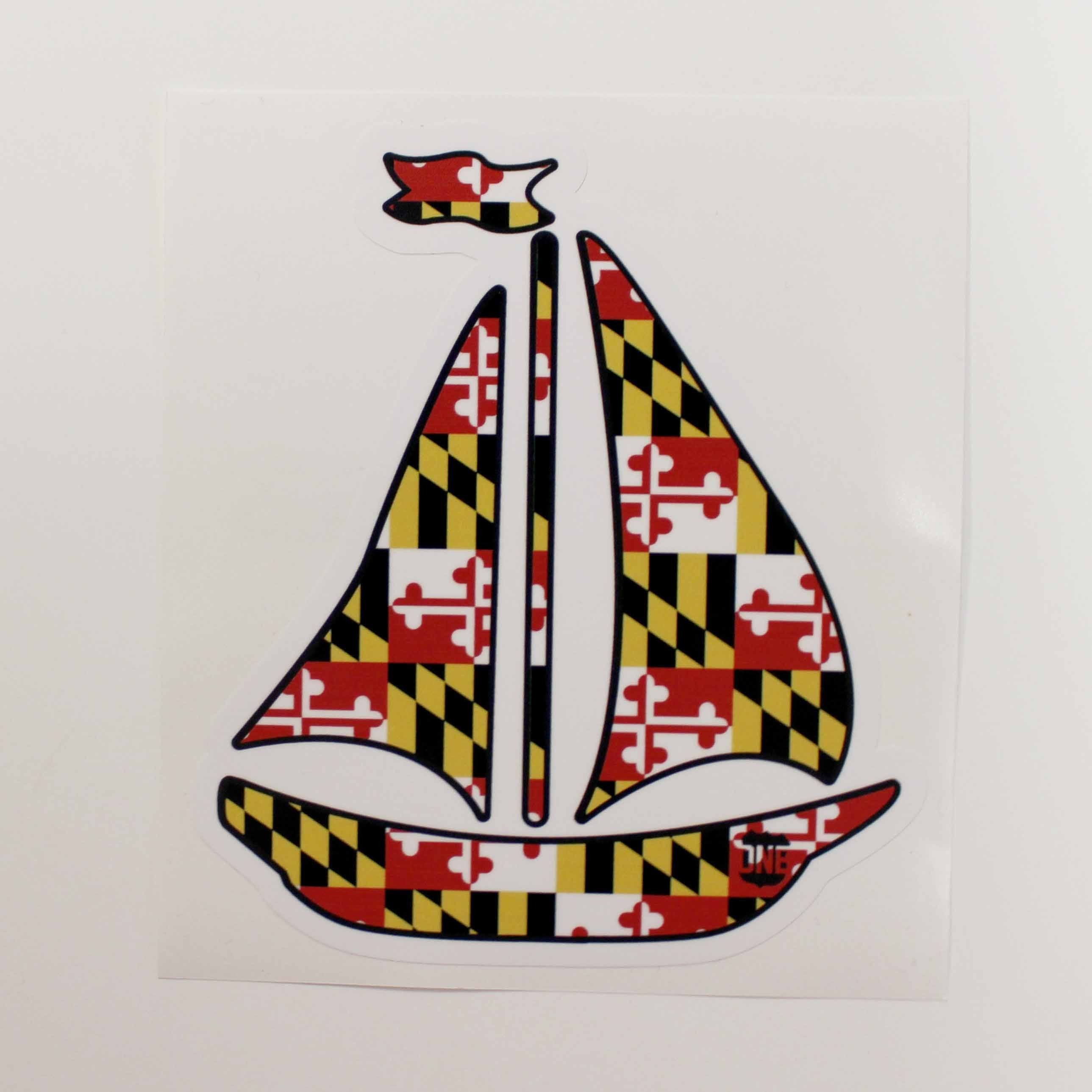 Maryland Flag Sailboat / Sticker - Route One Apparel
