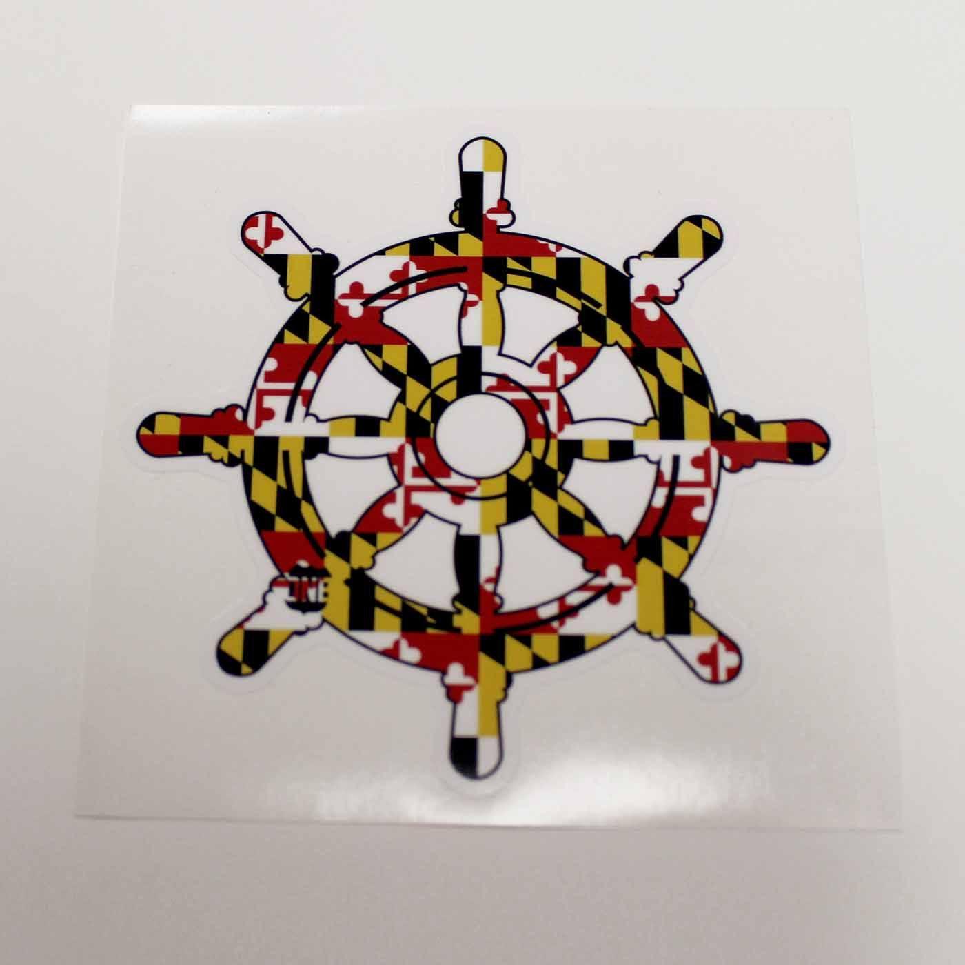 Maryland Flag Helm / Sticker - Route One Apparel