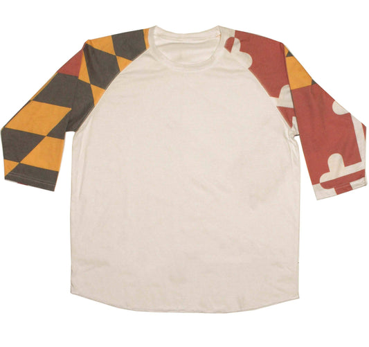 Maryland Flag Sleeves / Baseball Jersey Shirt - Route One Apparel