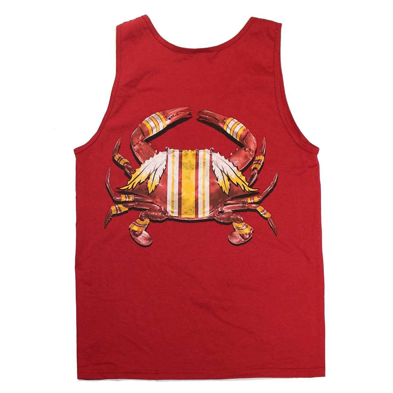 DC Football Home Team Crab *Back Print* (Cardinal) / Tank - Route One Apparel