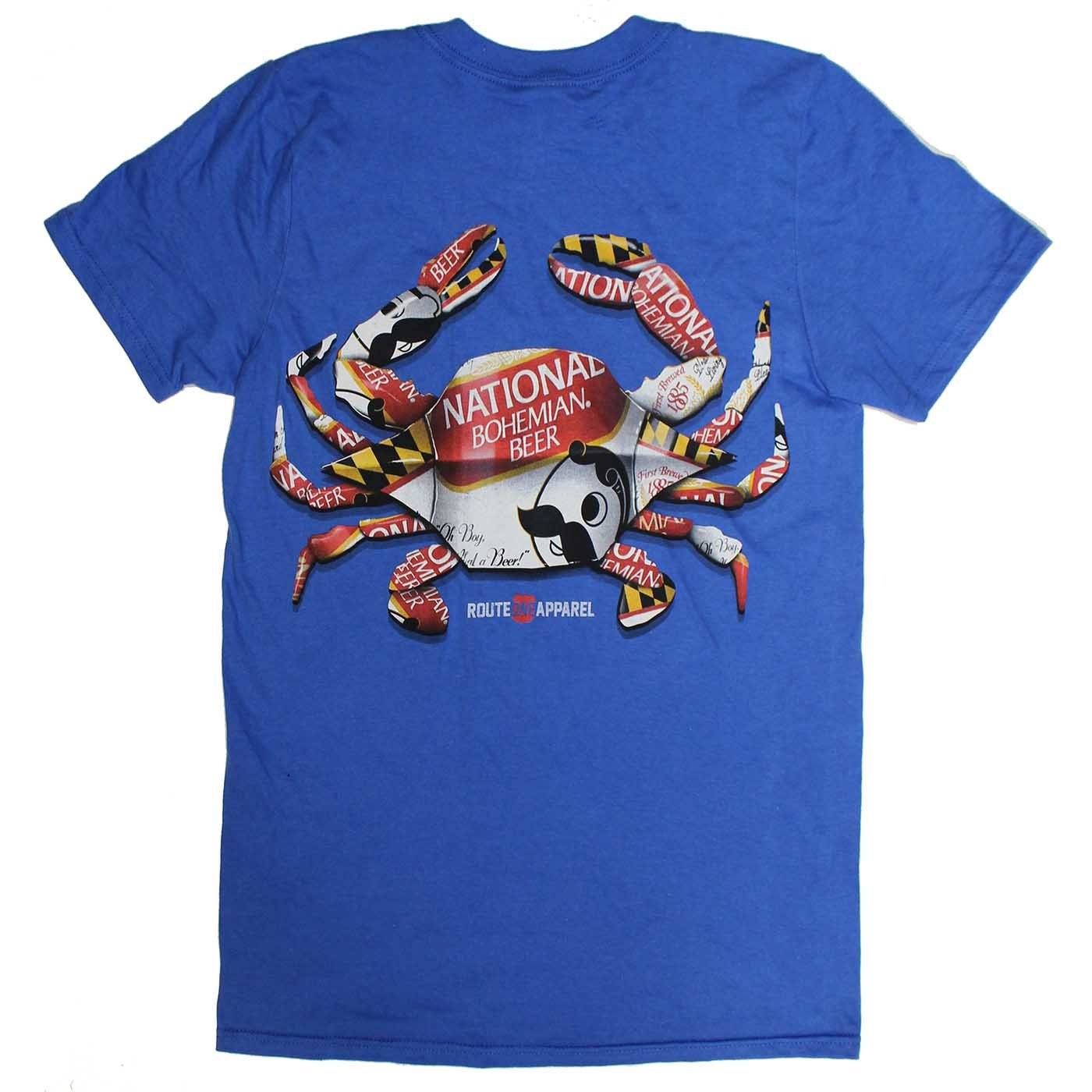Natty Boh Can Crab (Royal) / Shirt - Route One Apparel
