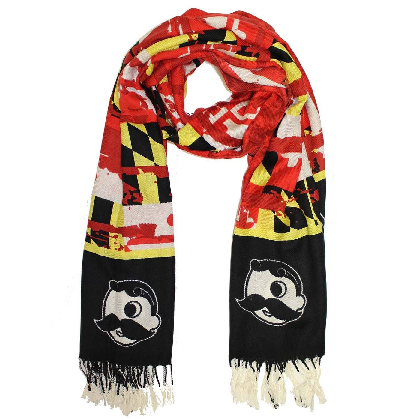 Vintage Maryland and Natty Boh Logo (Black & Red) / Scarf - Route One Apparel