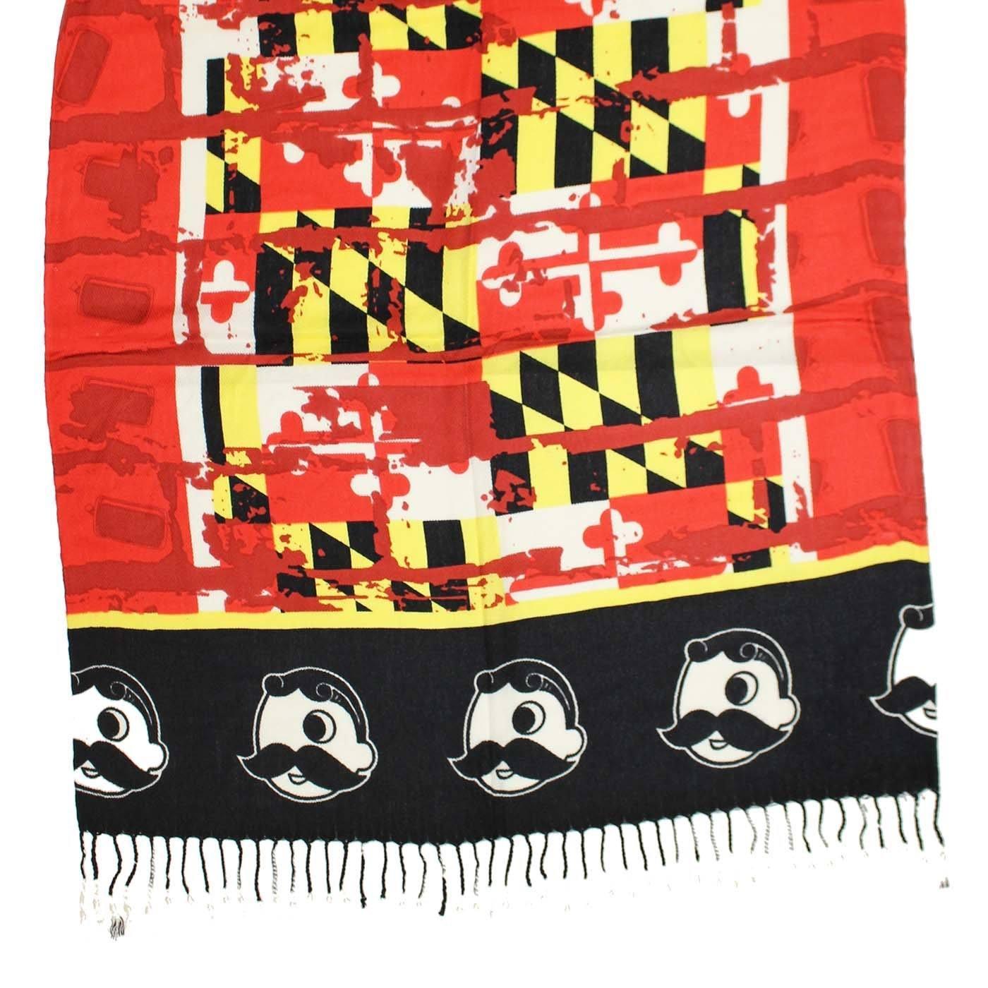 Vintage Maryland and Natty Boh Logo (Black & Red) / Scarf - Route One Apparel