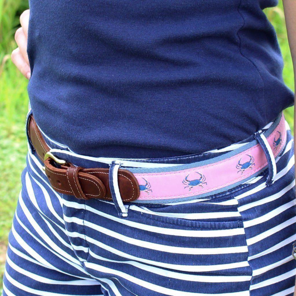 Pink & Blue Crab / Belt - Route One Apparel