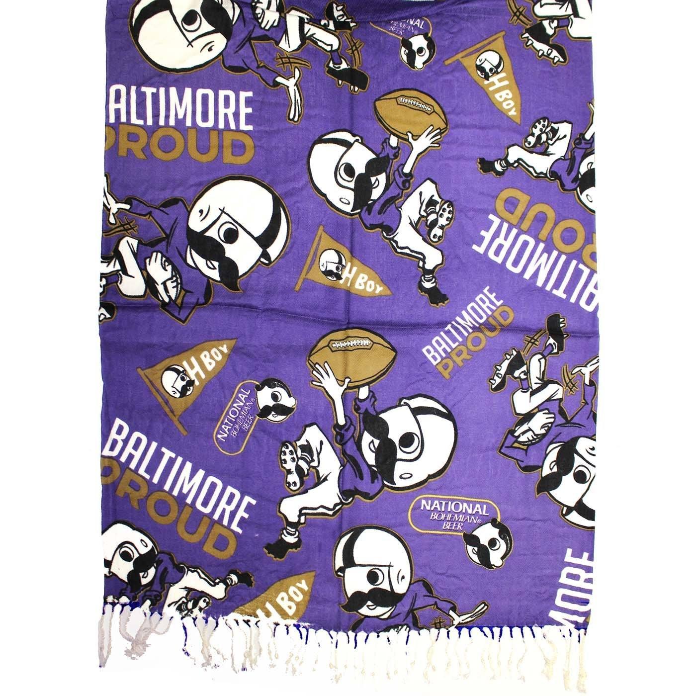 Natty Boh Football (Purple) / Scarf - Route One Apparel