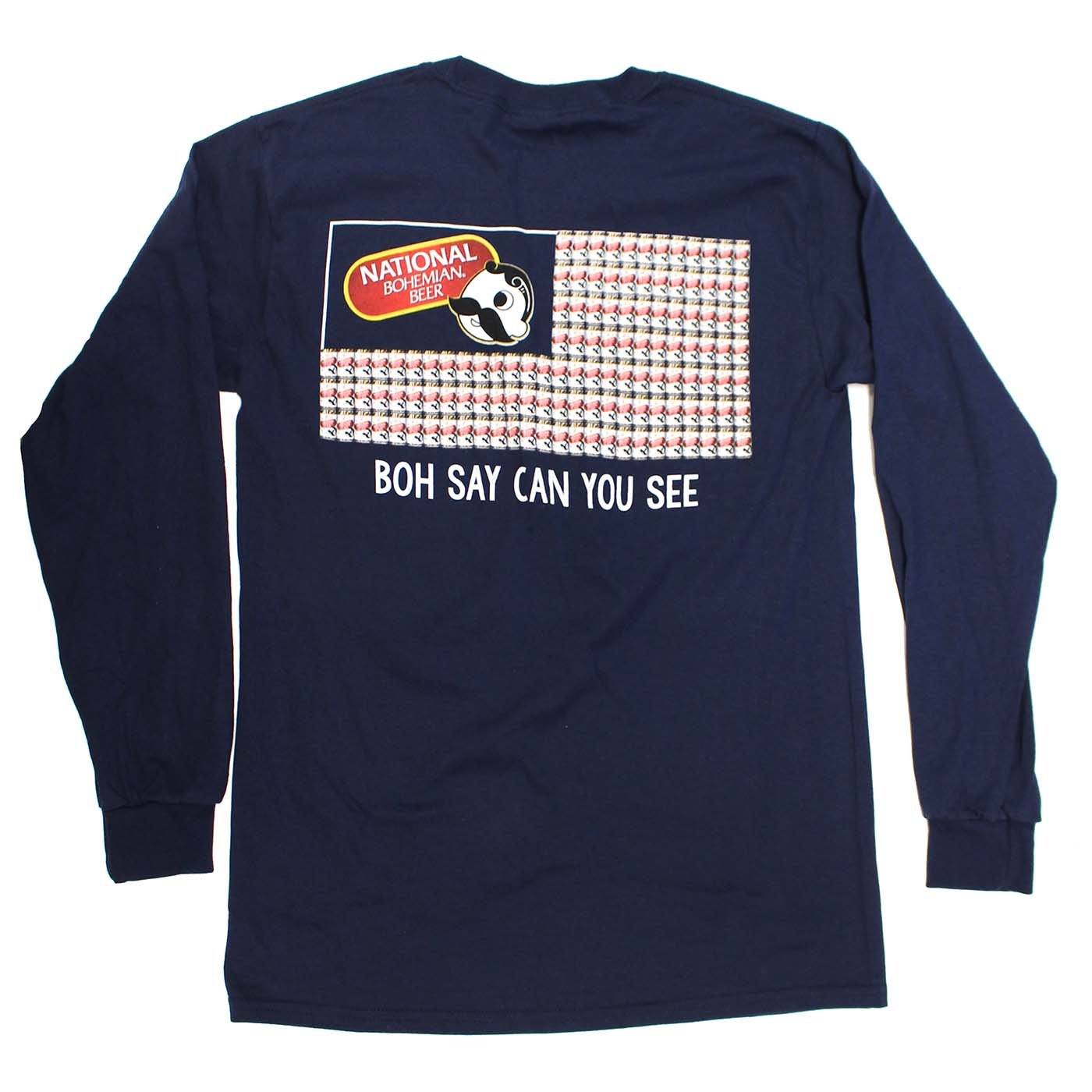 Boh Say Can You See (Navy) / Long Sleeve Shirt - Route One Apparel