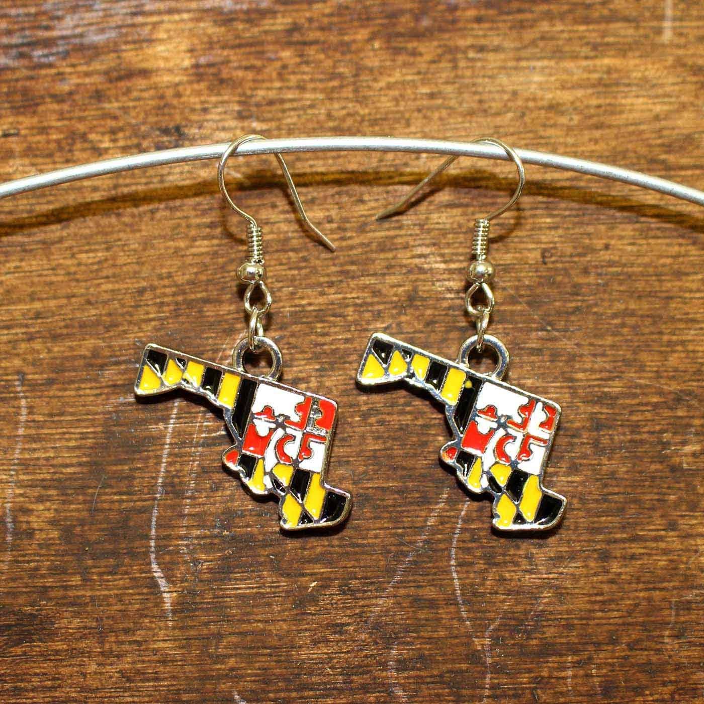 Maryland Flag State of Maryland / Earrings - Route One Apparel