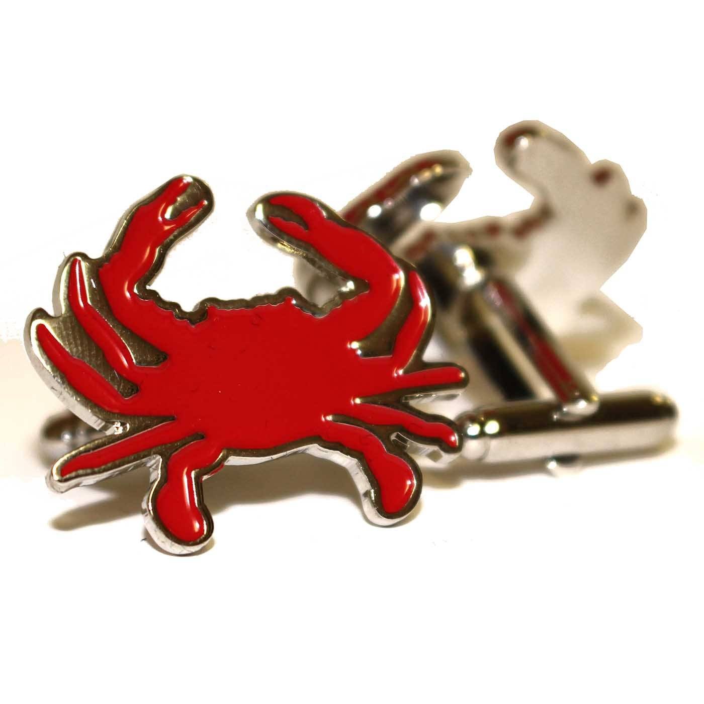 Red Crab / Enamel Cufflinks - Route One Apparel
