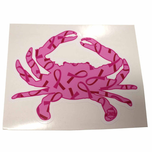 Pink Ribbon Crab *Breast Cancer Awareness Special Edition* / Sticker - Route One Apparel