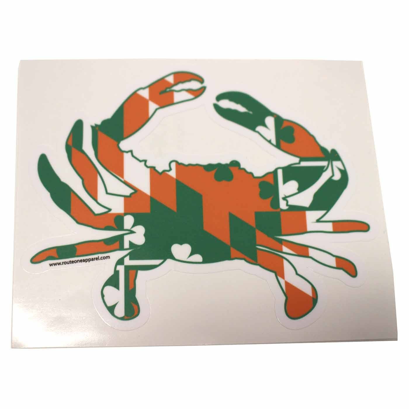Irish Maryland Flag Crab / Sticker - Route One Apparel