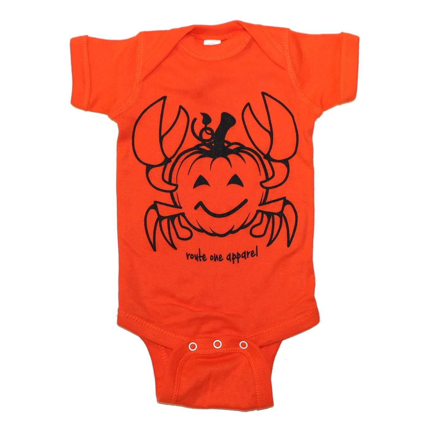 Pumpkin Crab (Orange) / Baby Onesie - Route One Apparel