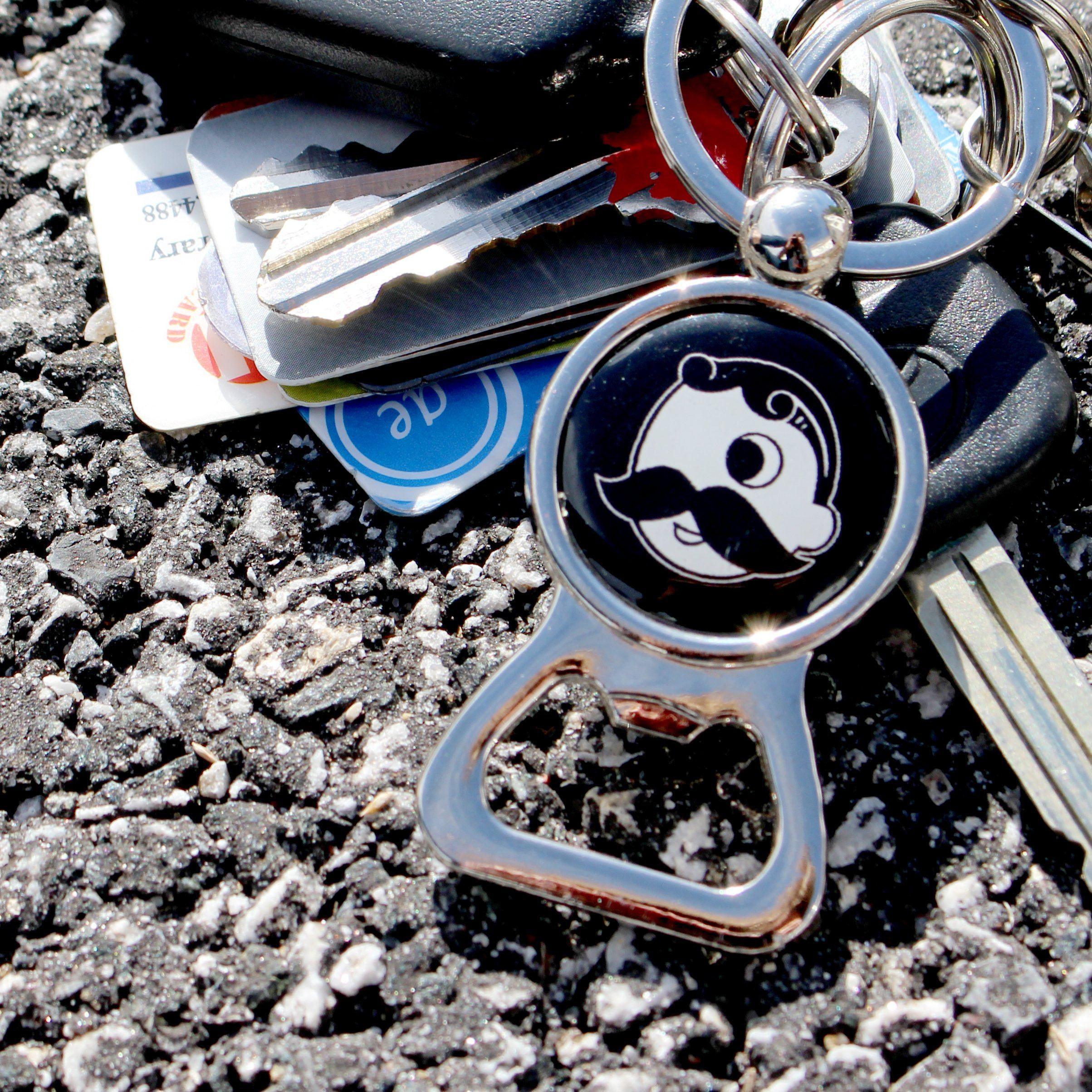 Natty Boh Logo (Black) / Key Chain w/ Bottle Opener - Route One Apparel