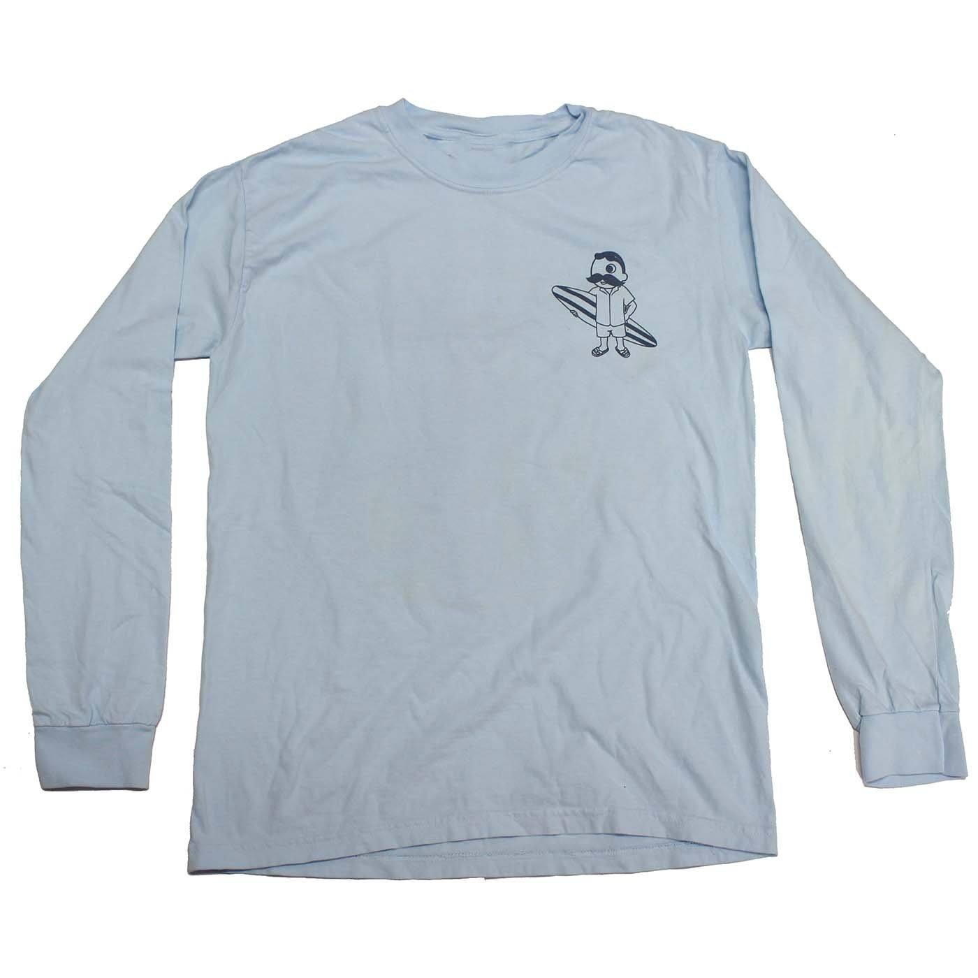 Retro Boh Wave Surfing (Chambray) / Long Sleeve Shirt - Route One Apparel