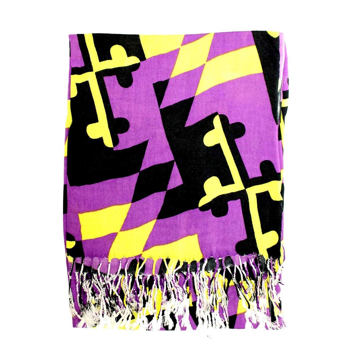 Purple & Gold Maryland Flag / Scarf - Route One Apparel