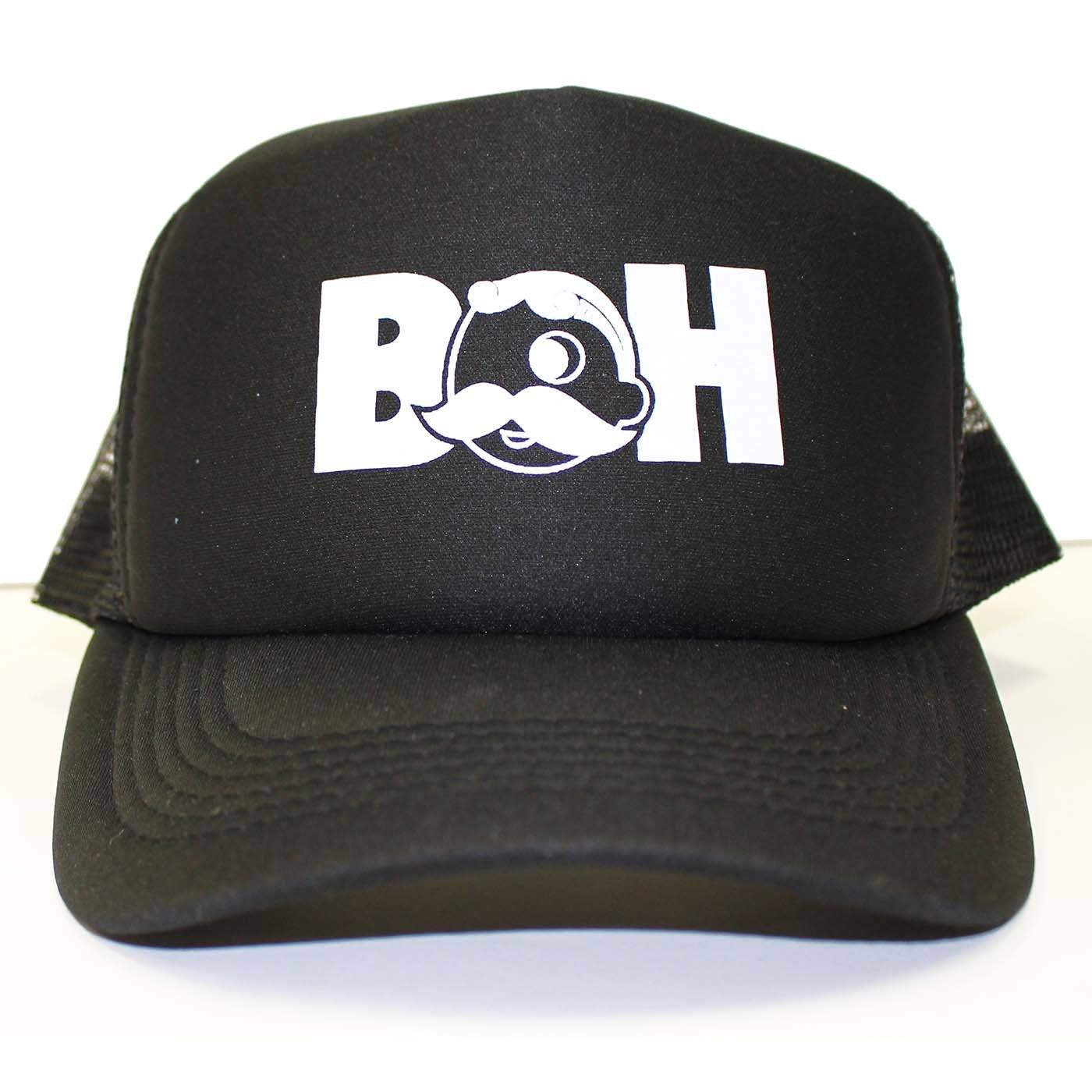 Basic Boh Logo Text (Black) / Trucker Hat - Route One Apparel