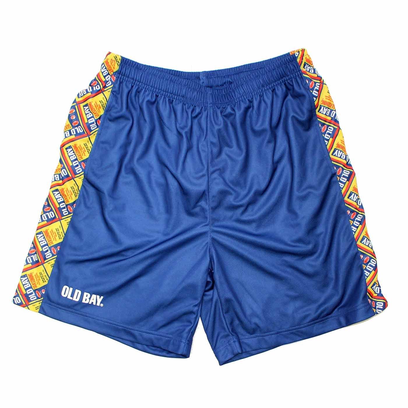 Flat Old Bay Can Pattern Sides (Royal) / Running Shorts (Men) - Route One Apparel