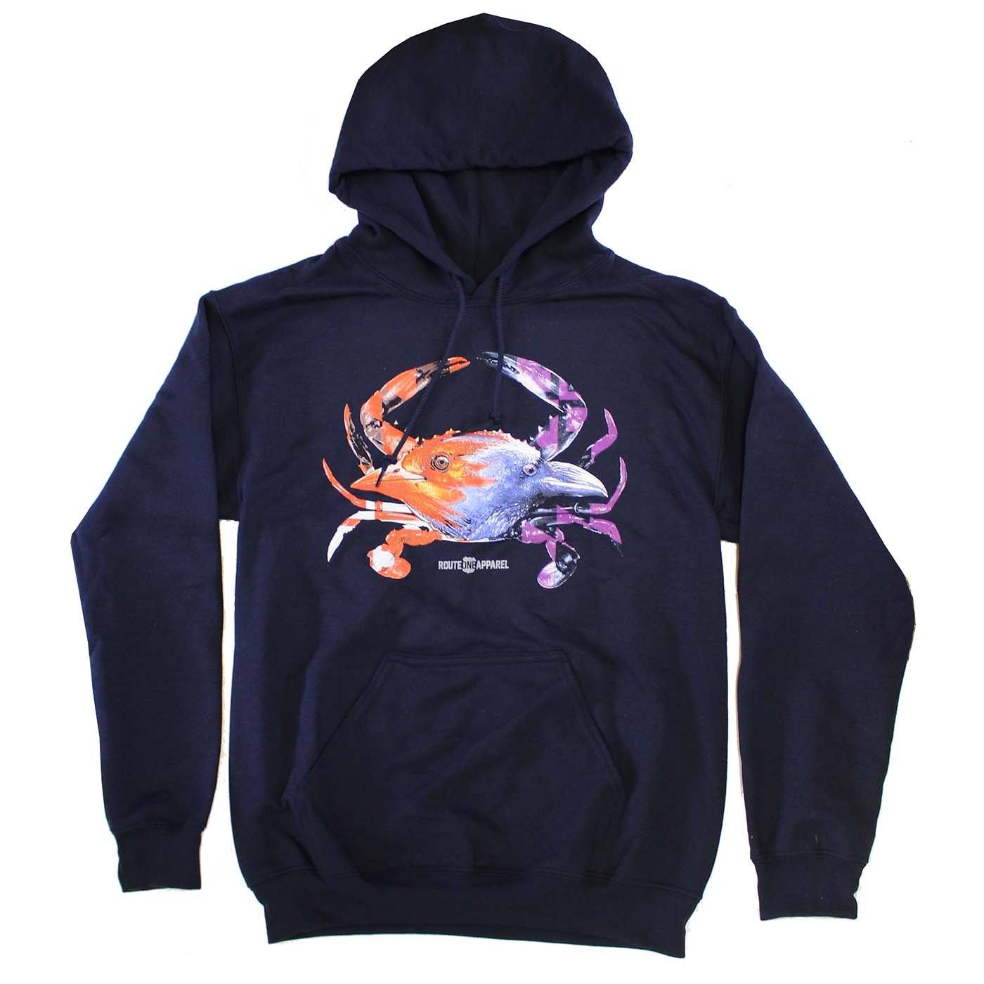 Baltimore Birds Crab (Navy) / Hoodie - Route One Apparel
