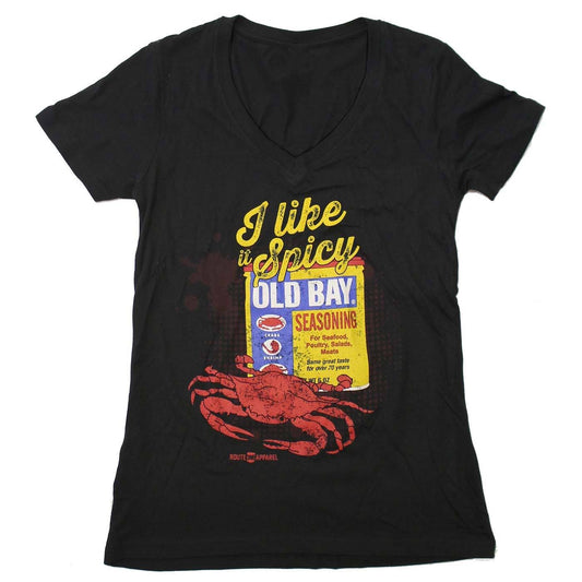 I Like It Spicy (Black) / Ladies V-Neck Shirt - Route One Apparel