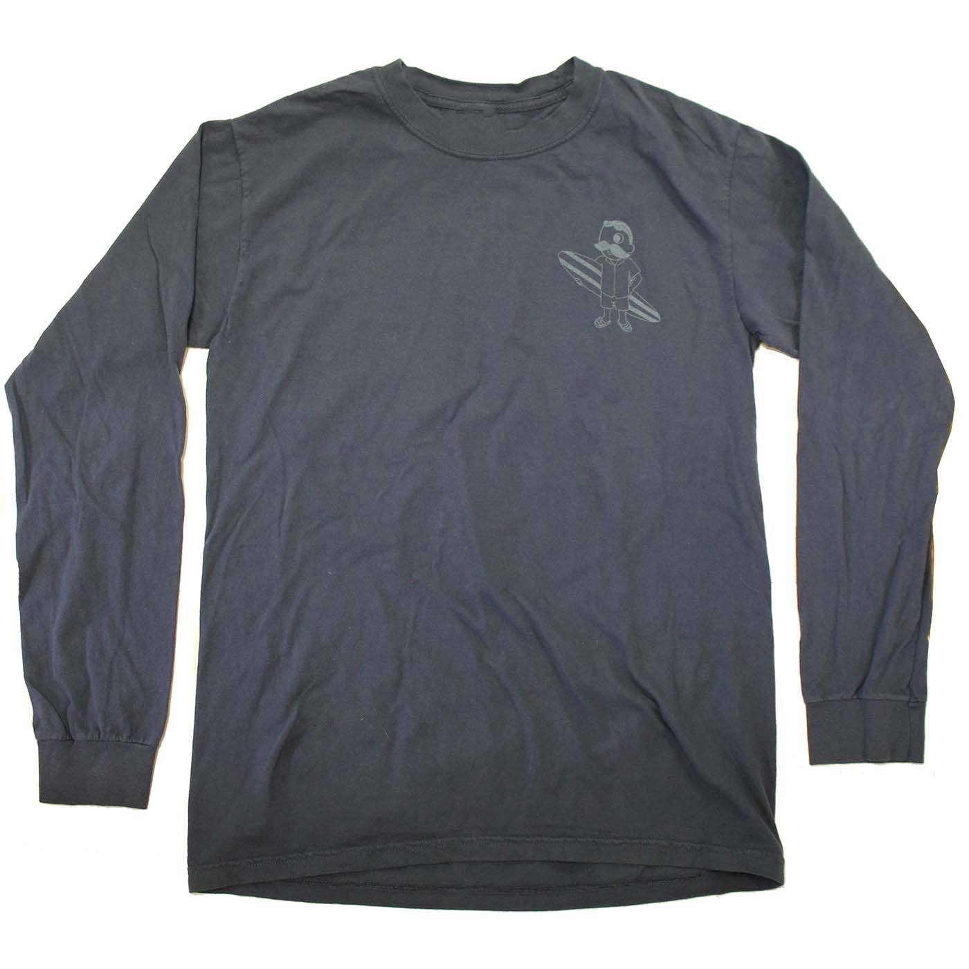 Retro Boh Wave Surfing (Midnight) / Long Sleeve Shirt - Route One Apparel
